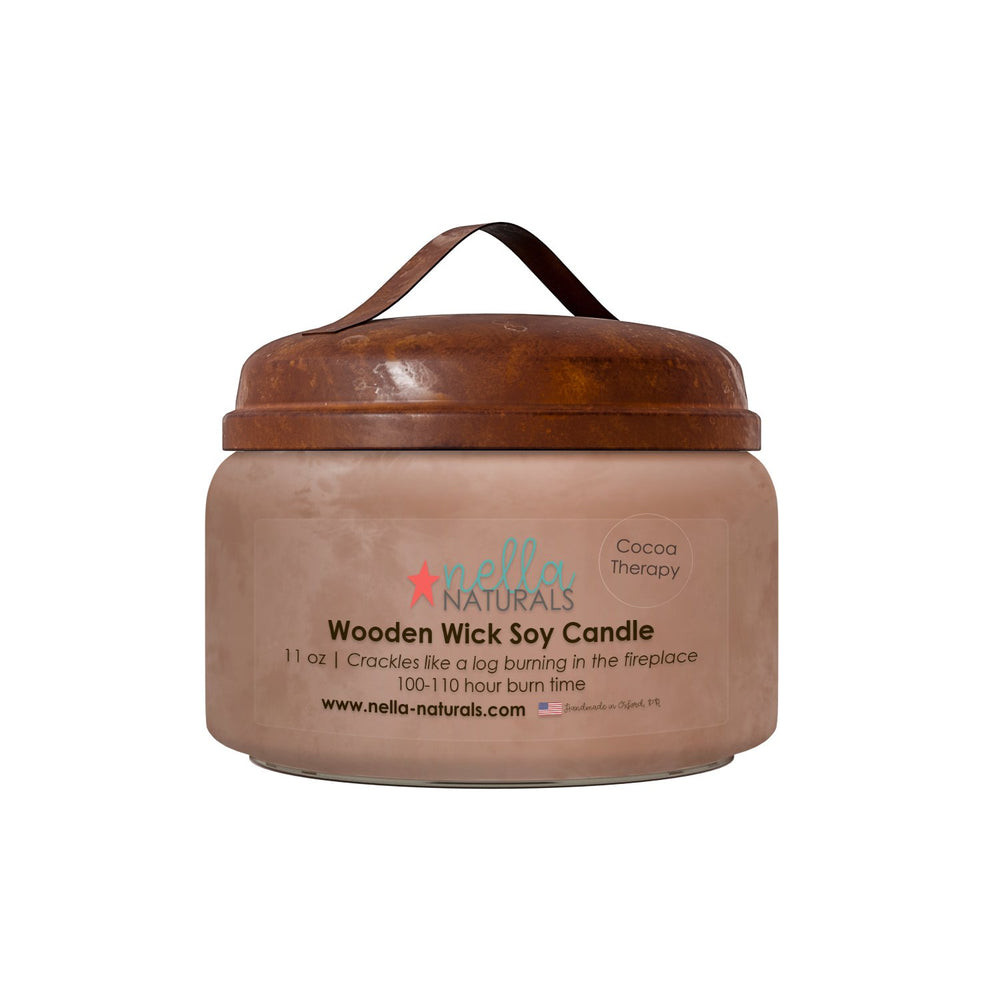 Cocoa Therapy Wooden Wick Candle