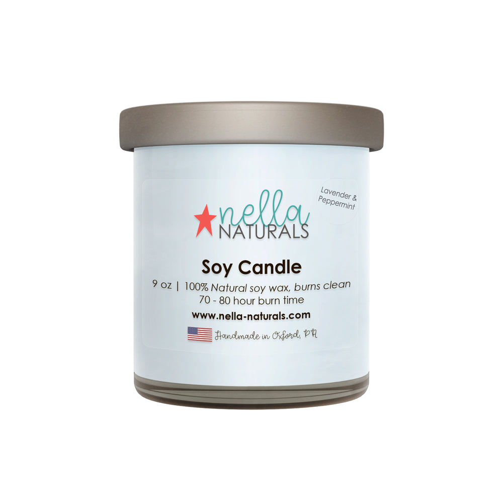 Lavender & Peppermint Soy Wax Candle