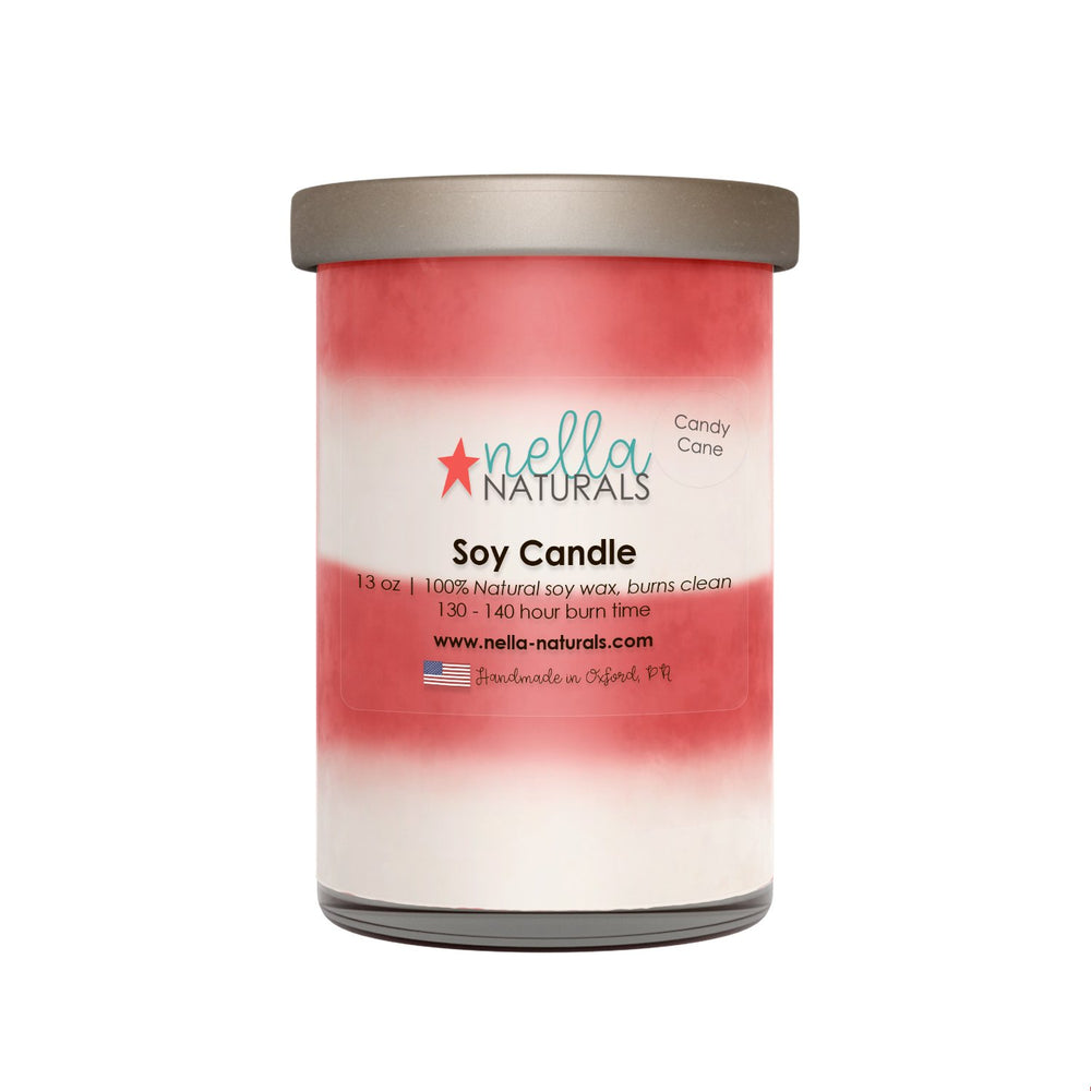 13oz Candy Cane Soy Wax Candle