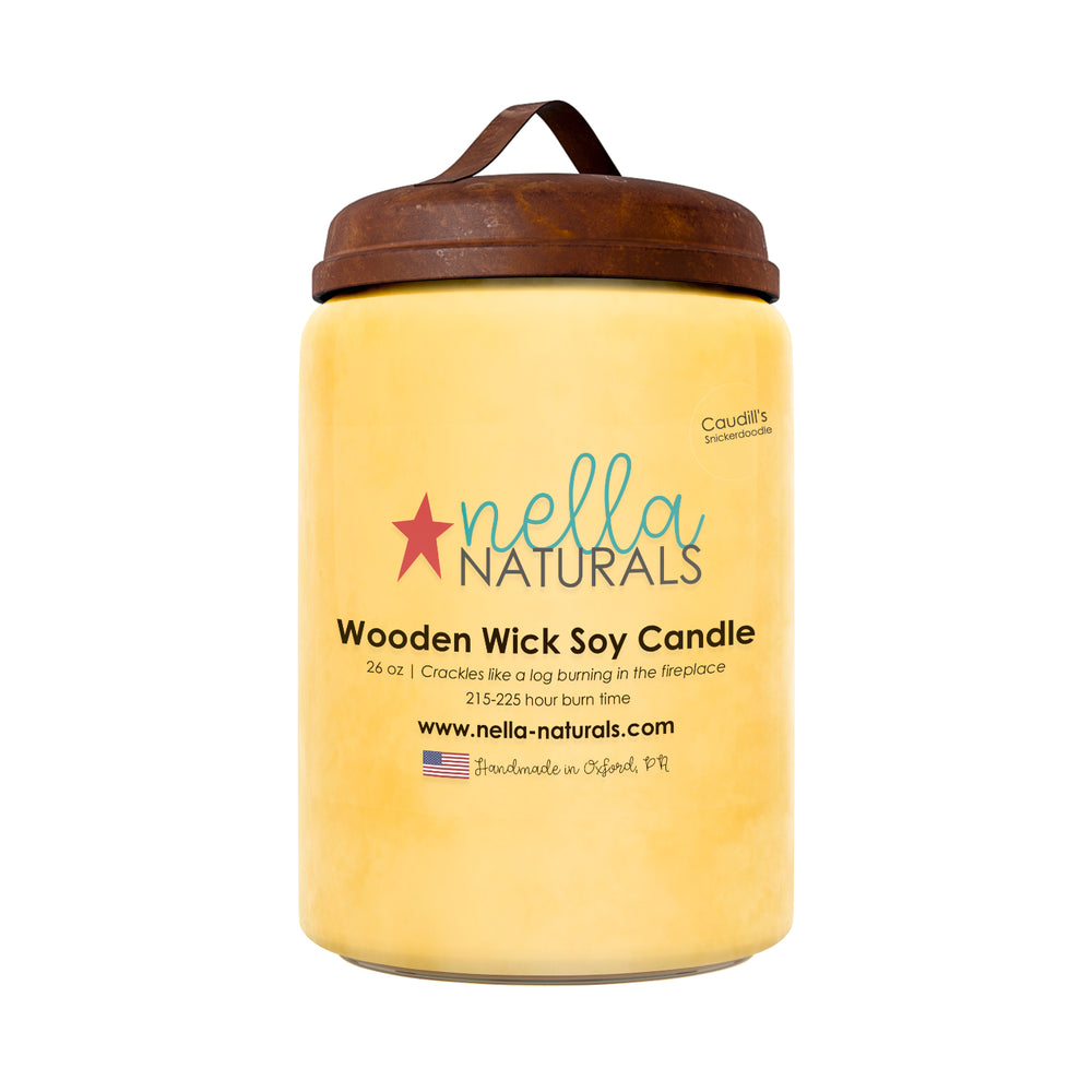 26oz Caudill's Snickerdoodle Wooden Wick Candle