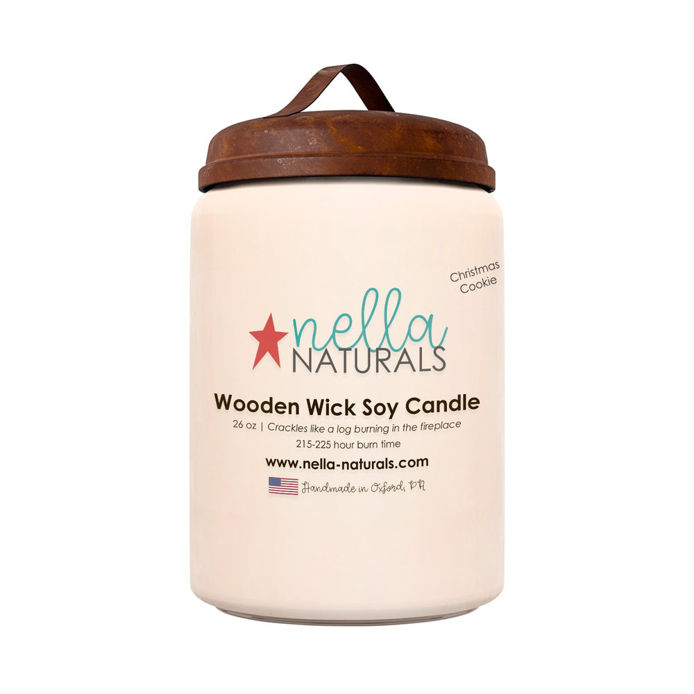 26oz Christmas Cookie Wooden Wick Candle
