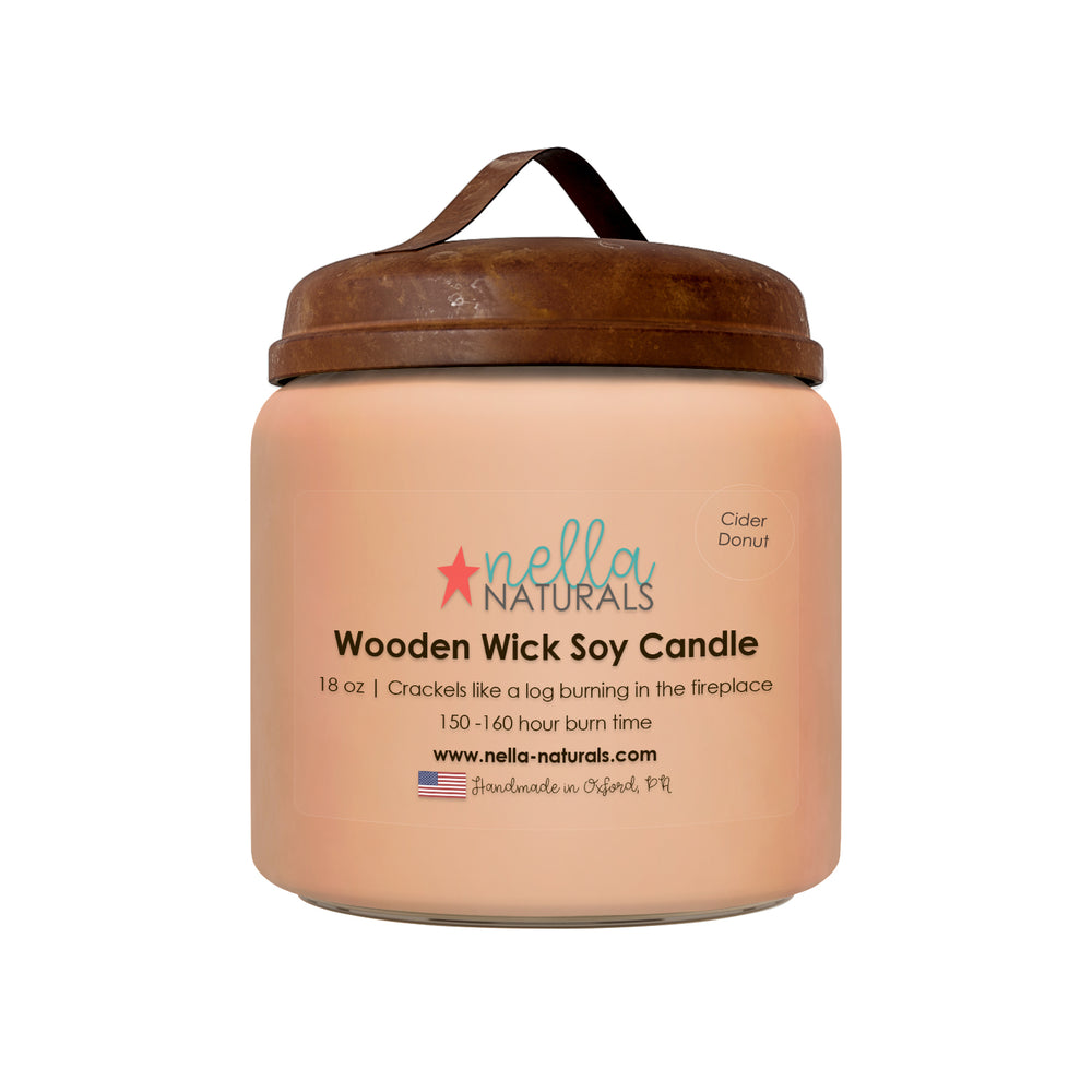 18oz Cider Donut Wooden Wick Candle