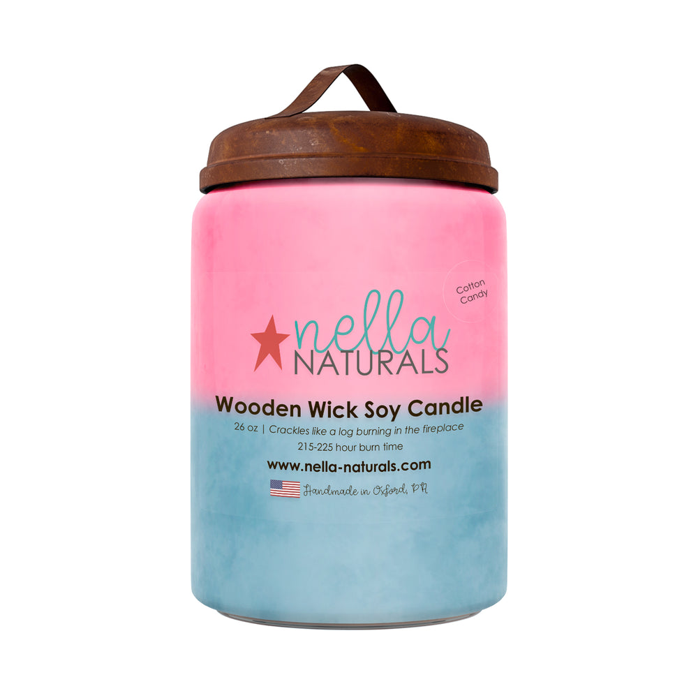 26oz Cotton Candy Wooden Wick Candle