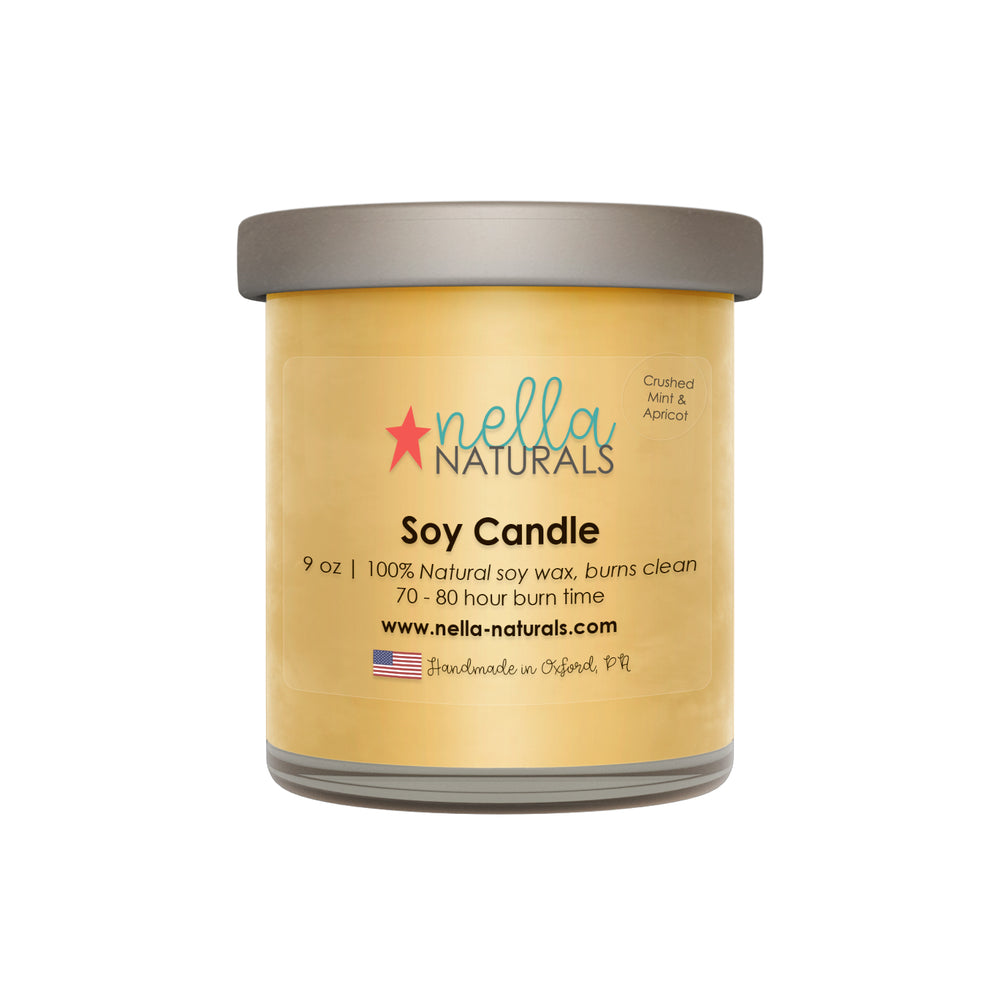 Crushed Mint & Apricot Soy Wax Candle