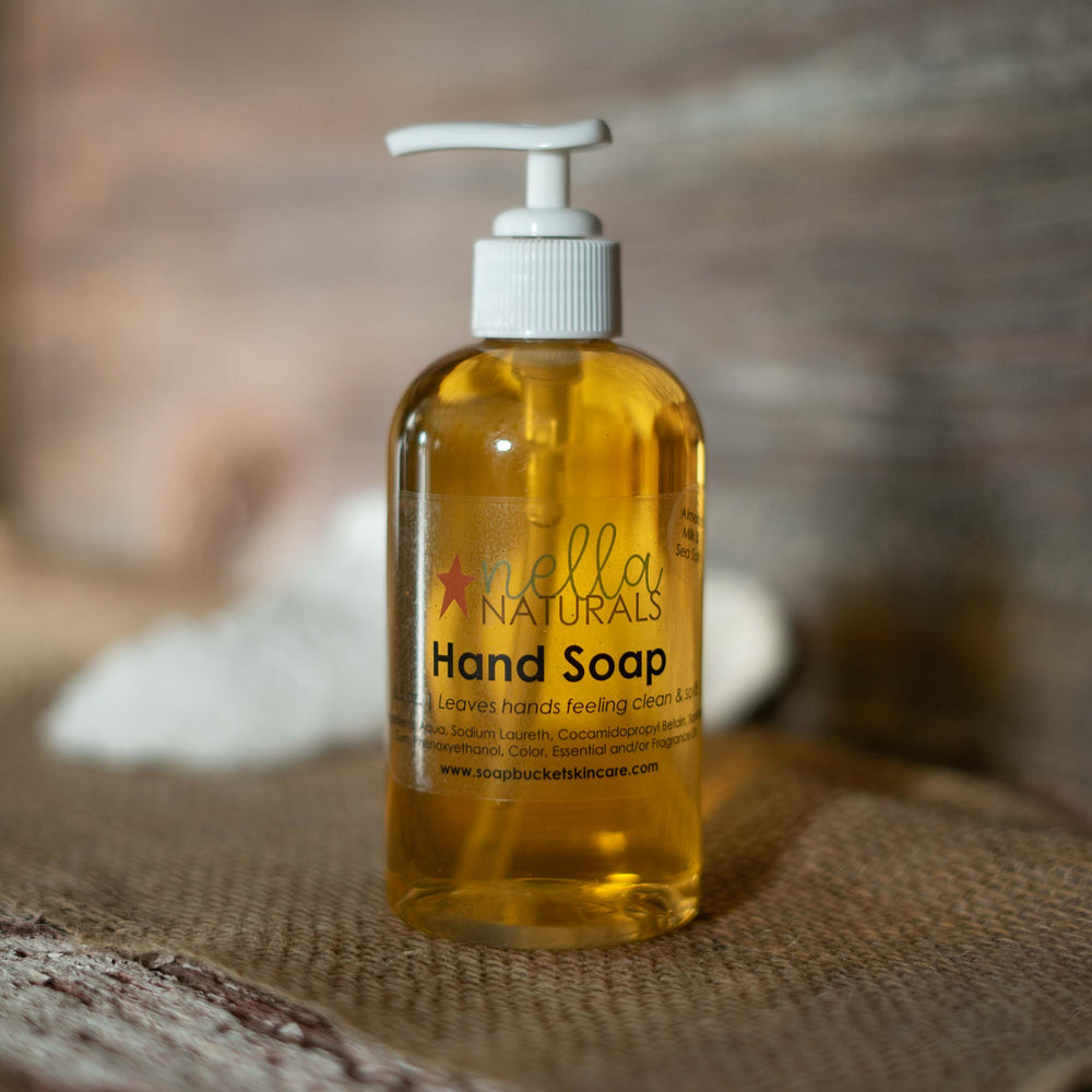  Almond Milk & Sea Salt Liquid Hand Soap on a shelf