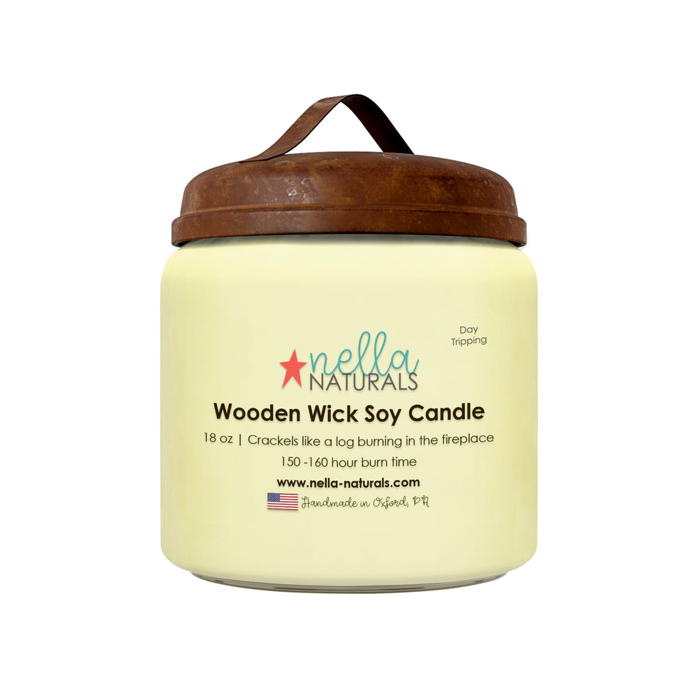 18oz Day Tripping Wooden Wick Candle