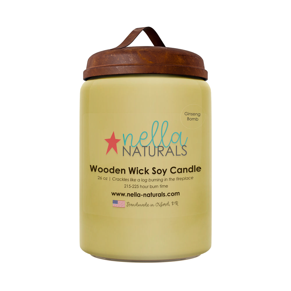 26oz Ginseng Bomb Wooden Wick Candle
