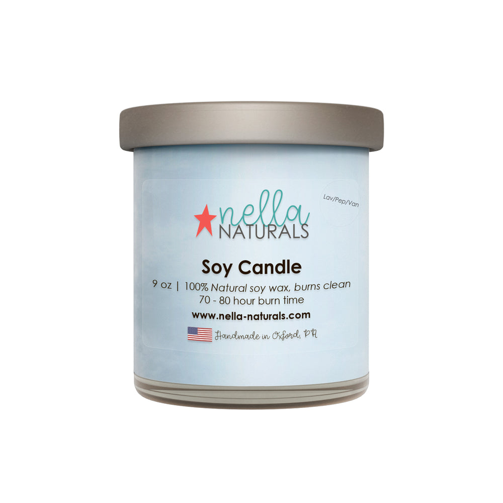 Lavender Peppermint Vanilla Soy Wax Candle