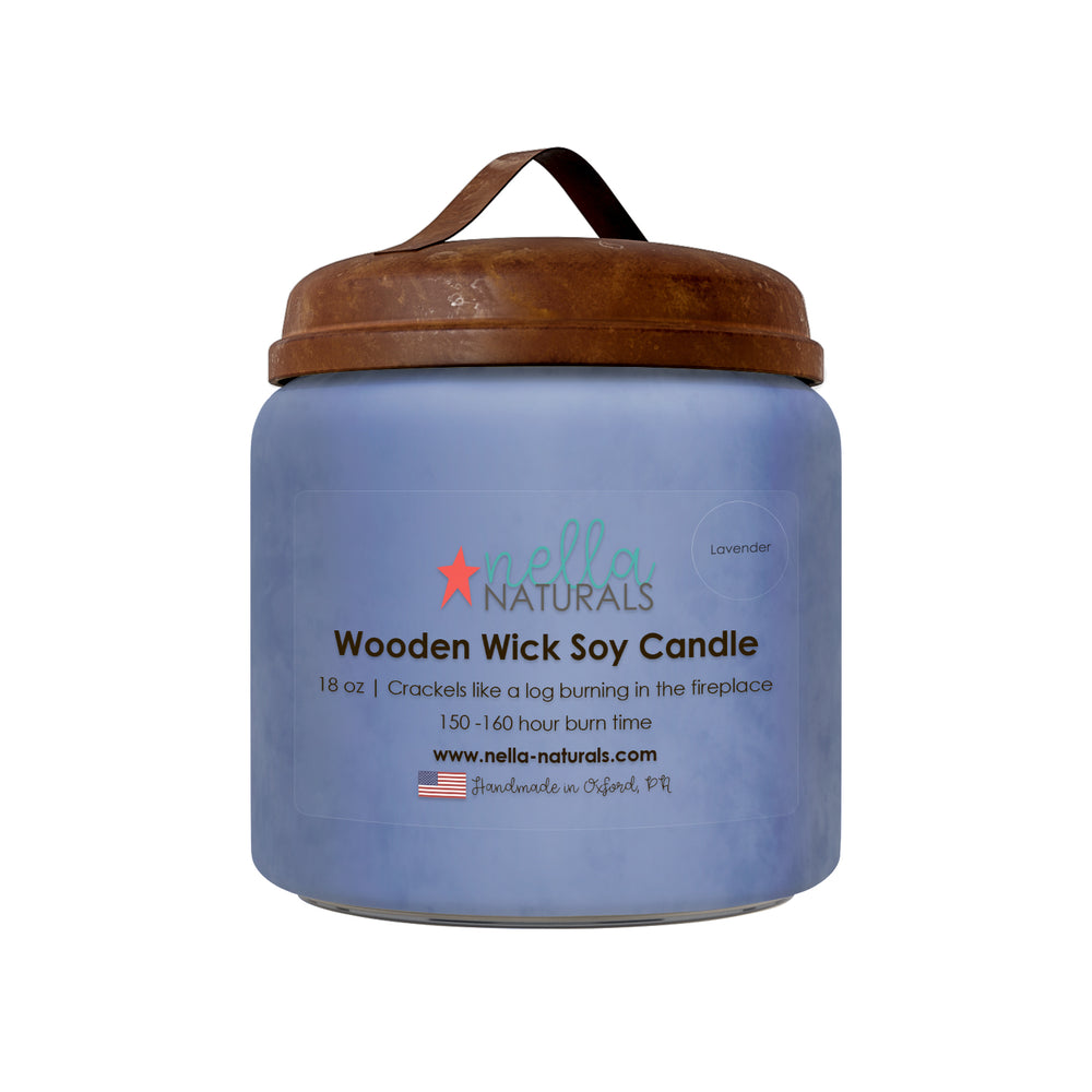 18oz Lavender Wooden Wick Candle