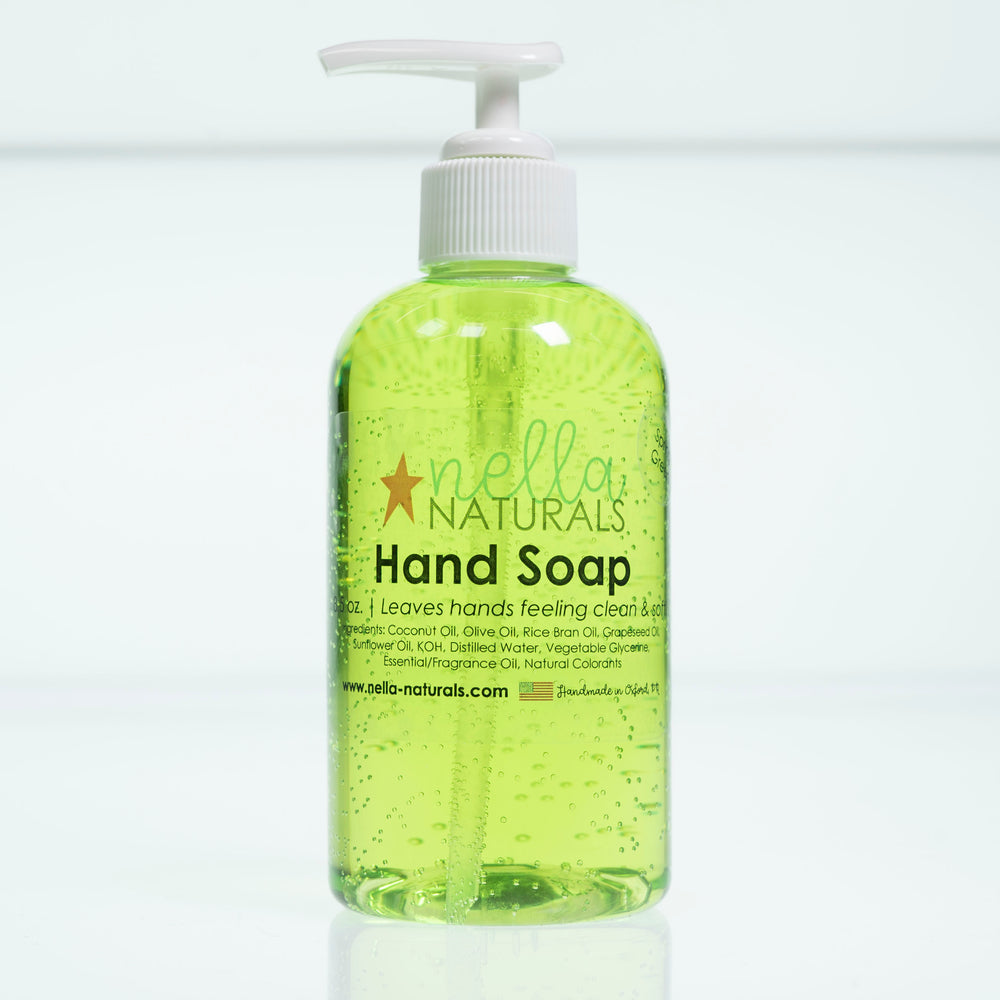Spring Green Liquid Hand Soap white background