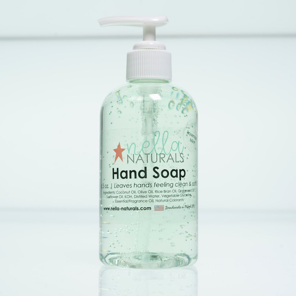 Rosemary Mint Liquid Hand Soap white background
