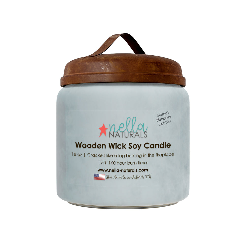 18oz Mama's Blueberry Cobbler Wooden Wick Candle