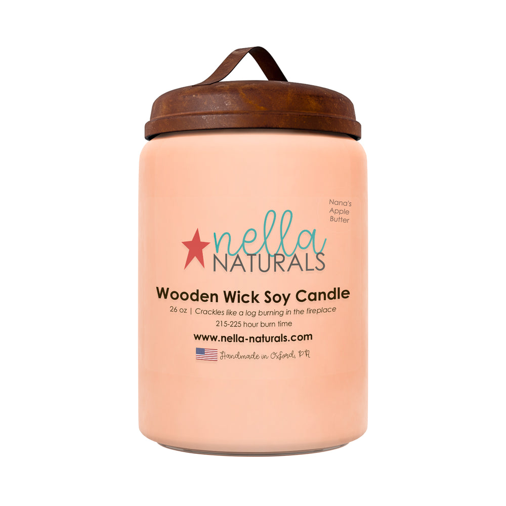 26oz Nana's Apple Butter Wooden Wick Candle