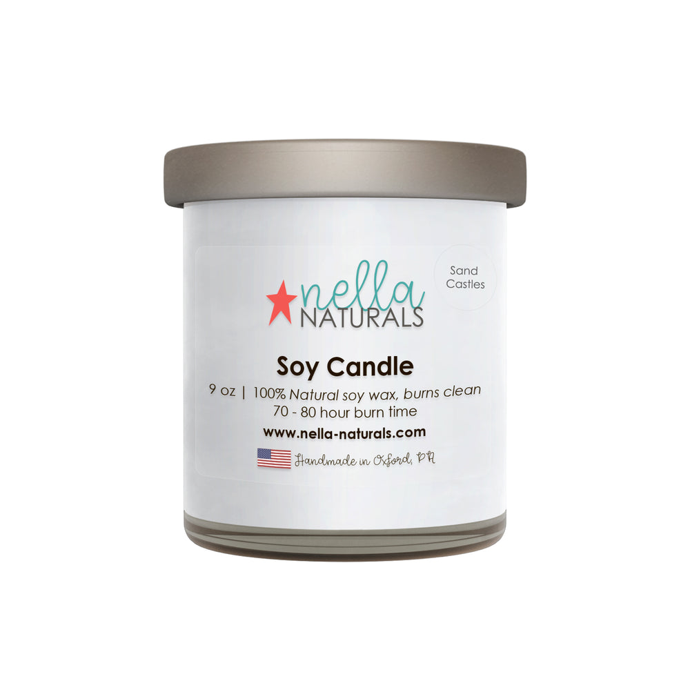 9oz Sand Castles Soy Wax Candle