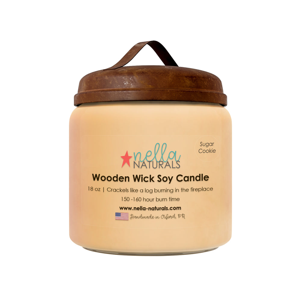 18oz Sugar Cookie Wooden Wick Candle